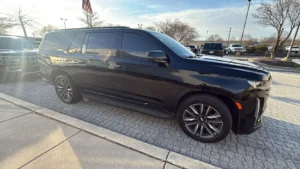 Professional chauffeur car ready for pickup