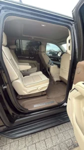 Premium leather seats inside limo car