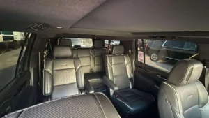 Ambient lighting inside luxury car interior